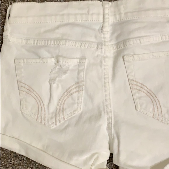 White jean short shorts in size 23 (00) - Picture 3 of 5